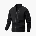 Men's Bomber Jacket with Zipper and Zipper Pockets - Image 4