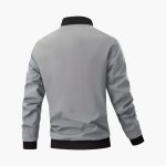 Men's Bomber Jacket with Zipper and Zipper Pockets - Image 7