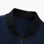 Men's Bomber Jacket with Zipper and Zipper Pockets - Image 3