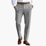 Men's Pleated Trousers with Waistband - Image 2