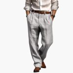 Men's Pleated Trousers with Pockets - Image 2