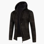 Men’s Cardigan Hoodie with Zipper and Drawstring Hood - Image 4