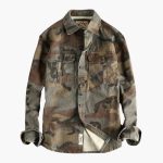 Men's Cargo Shirt with Button Placket and Chest Pockets