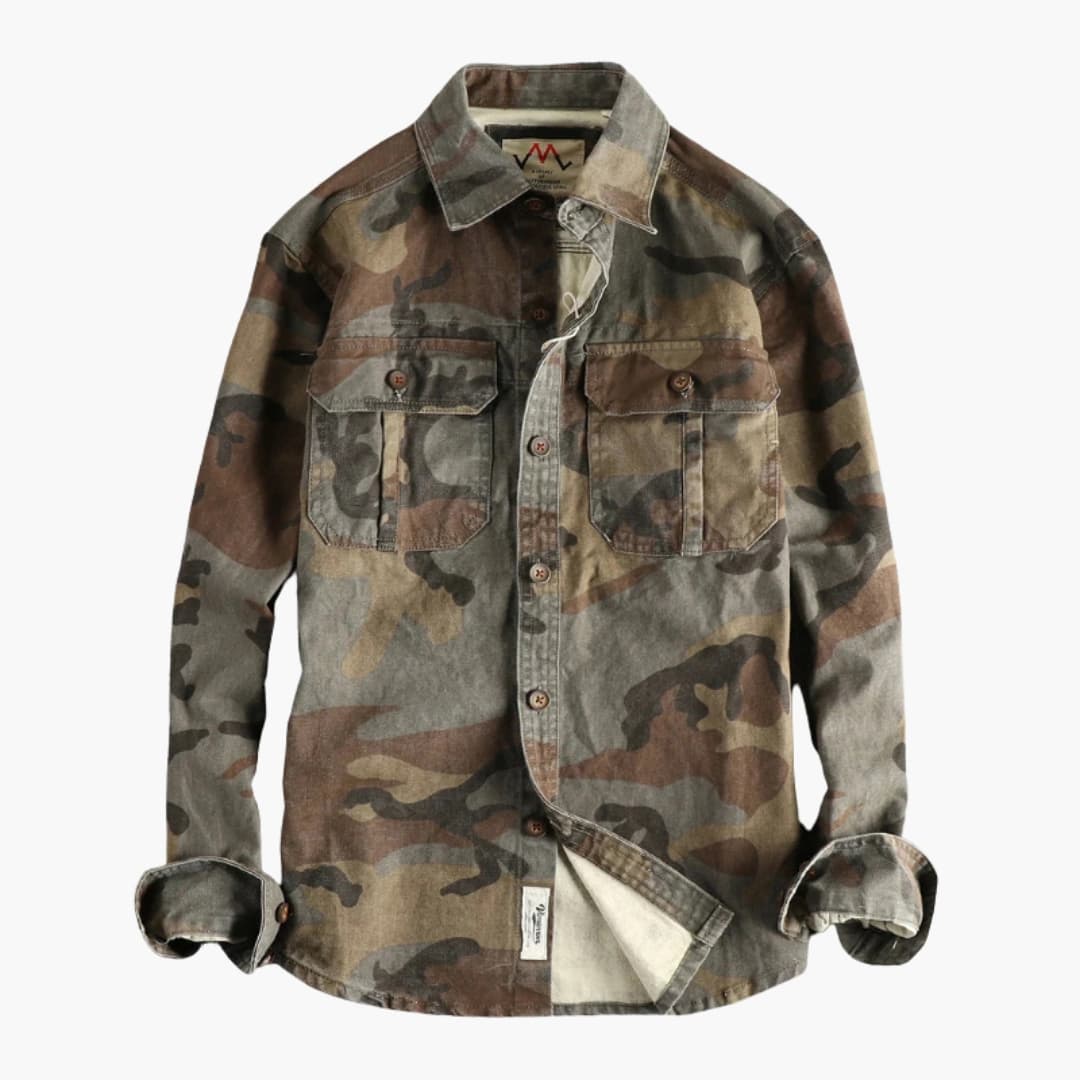 HerrenCargoHemdmitKnopfleisteundBrusttaschen_3.jpg Men's Cargo Shirt with Button Placket and Chest Pockets - Image 1