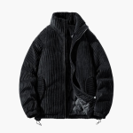 Men's Cord Jacket with Zipper and Stand-Up Collar - Image 2