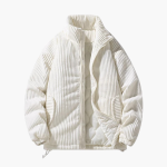 Men's Cord Jacket with Zipper and Stand-Up Collar - Image 5