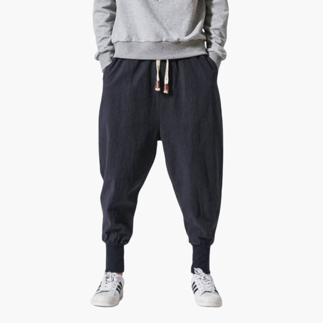 HerrenHaremshosemitKordelzug_5.jpg Men's Harem Pants with Drawstring - Image 1