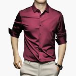 Men's Shirt with Button Placket and Long Sleeves - Image 7