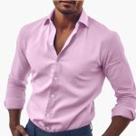 Men's Shirt with Collar and Long Sleeves - Image 5