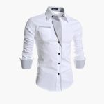 Men's Shirt with Pointed Collar and Chest Pocket - Image 3