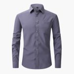 Men's Shirt with Pocket and Button Placket