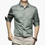 Men's Shirt with Long Sleeves and Collar - Image 6