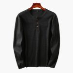 Men's Henley Shirt with Button Placket - Image 3