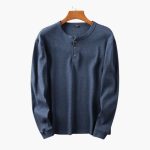 Men's Henley Shirt with Button Placket