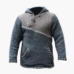 Men's Hoodie with Kangaroo Pocket and Knitted Surface