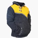 Men's Hoodie with Kangaroo Pocket and Knitted Surface - Image 4