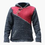 Men's Hoodie with Kangaroo Pocket and Knitted Surface - Image 2