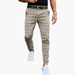 Men's Checkered Trousers with Straight Leg - Image 3