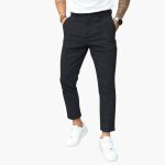 Men's Trousers with Button Closure and Side Pockets