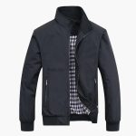 Men's Jacket with Collar and Zipper - Image 2