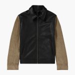 Men's Jacket with Zipper and Cord Sleeves