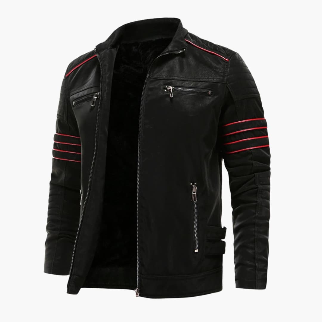 HerrenJackemitReissverschlussundSchulterpaspelierung_5.jpg Men's Jacket with Zipper and Shoulder Piping - Image 1