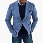 Men's Jacket with Lapel Collar