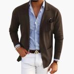 Men's Jacket with Lapel Collar - Image 7