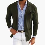 Men's Jacket with Lapel Collar - Image 6