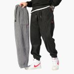 Men's Corduroy Jogging Pants with Drawstring and Cuffs - Image 3