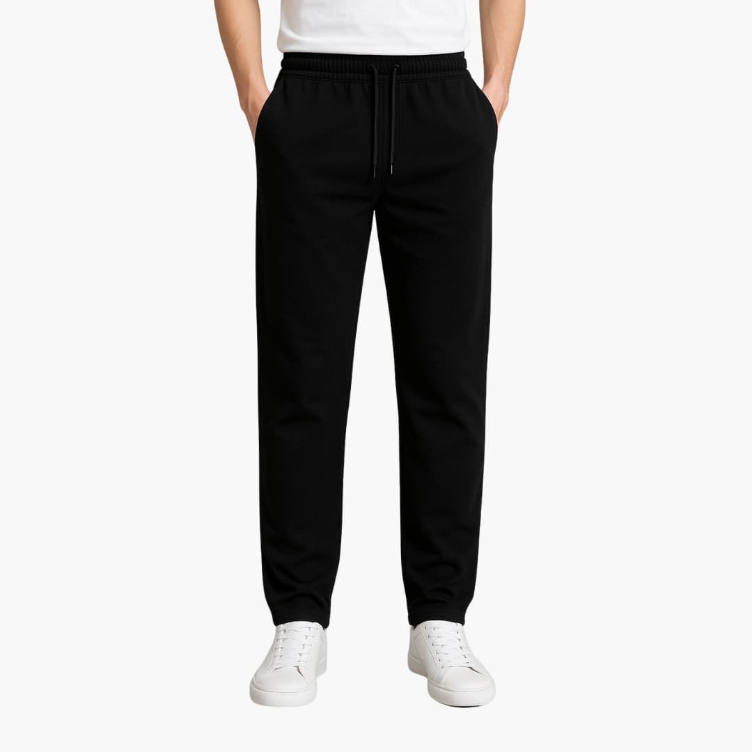 HerrenJogginghosemitgerademBein_8.jpg Men's Straight Leg Jogging Pants - Image 1