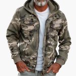 Men's Hooded Jacket with Camouflage Pattern - Image 2