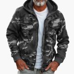 Men's Hooded Jacket with Camouflage Pattern - Image 3