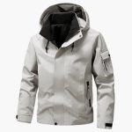 Men's Hooded Jacket with Zipper and Pockets - Image 3
