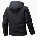 Men's Jacket with Hood, Zipper, and Multiple Pockets - Image 5