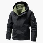 Men's Hooded Jacket with Zipper and Pockets - Image 5