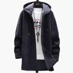 Men’s Hooded Jacket with Zipper and Lining - Image 3