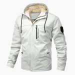 Men's Hooded Jacket with Zipper and Pockets - Image 4