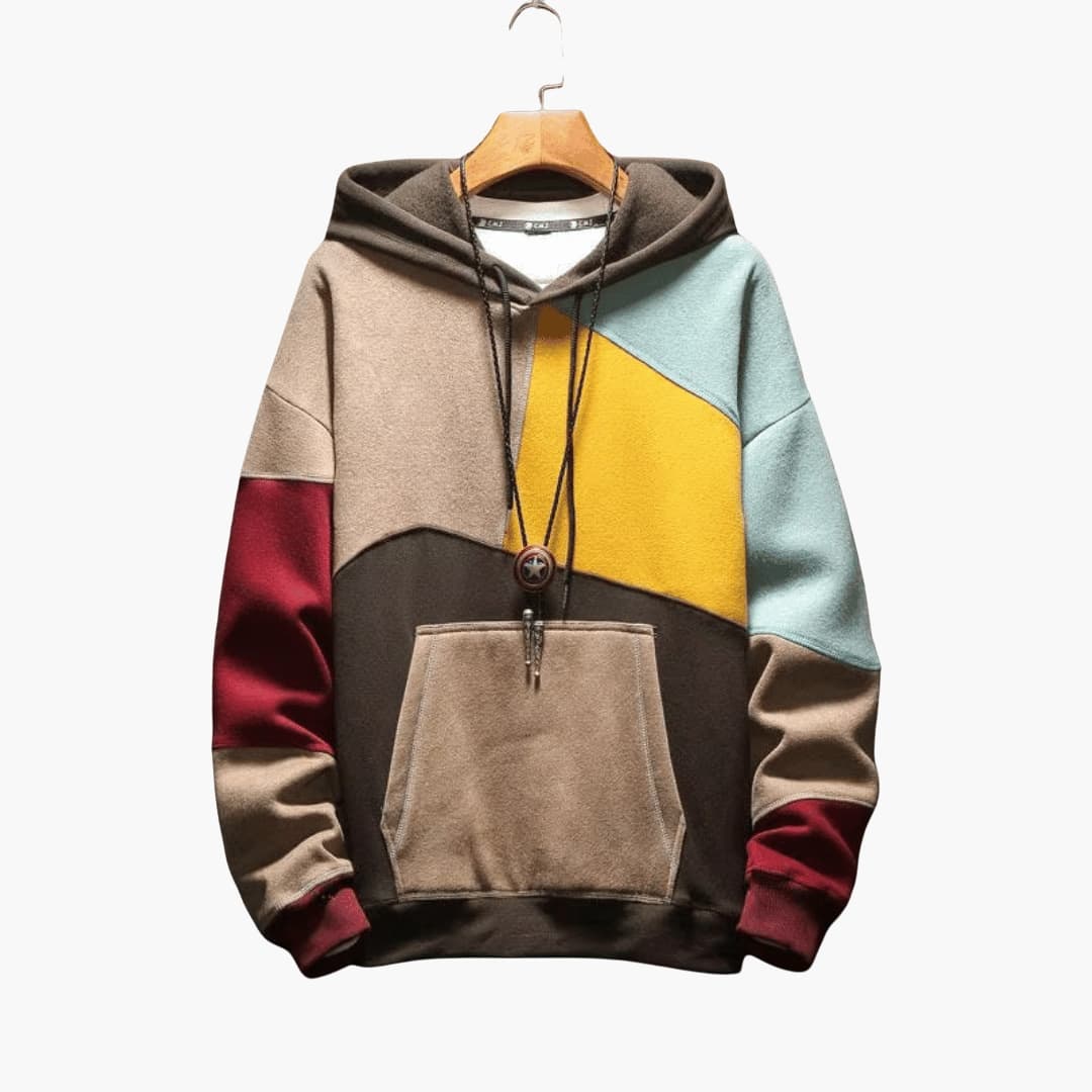 HerrenKapuzenpullovermitKapuzeundKangurutasche_1_5d0e5ae3-cb7f-4418-809d-ce539582d547.jpg Men’s Color-Block Hoodie with Kangaroo Pocket - Image 1