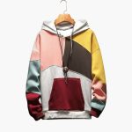 Men’s Color-Block Hoodie with Kangaroo Pocket - Image 2