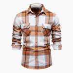Men's Checkered Shirt with Button Placket - Image 2