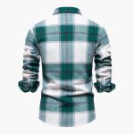Men's Checkered Shirt with Button Placket - Image 3