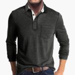 Men's Long Sleeve Shirt with Collar - Image 11
