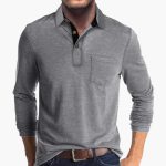 Men's Long Sleeve Shirt with Collar - Image 15