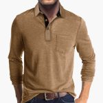 Men's Long Sleeve Shirt with Collar - Image 4