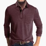 Men's Long Sleeve Shirt with Collar - Image 8
