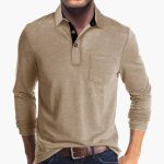Men's Long Sleeve Shirt with Collar - Image 9