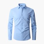 Men's Long Sleeve Shirt with Collar and Button Placket - Image 3
