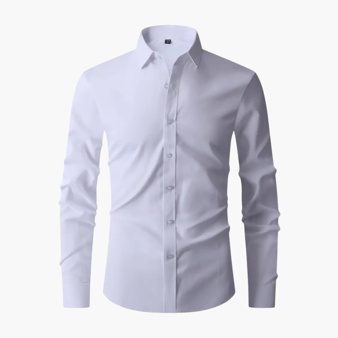 HerrenLangarmhemdmitKragenundKnopfleiste_5.jpg Men's Long Sleeve Shirt with Collar and Button Placket - Image 1