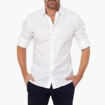 Men's Long Sleeve Shirt with Zipper and Straight Hem - Image 2